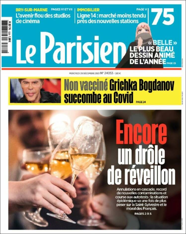 Portada de Le Parisien (Francia)