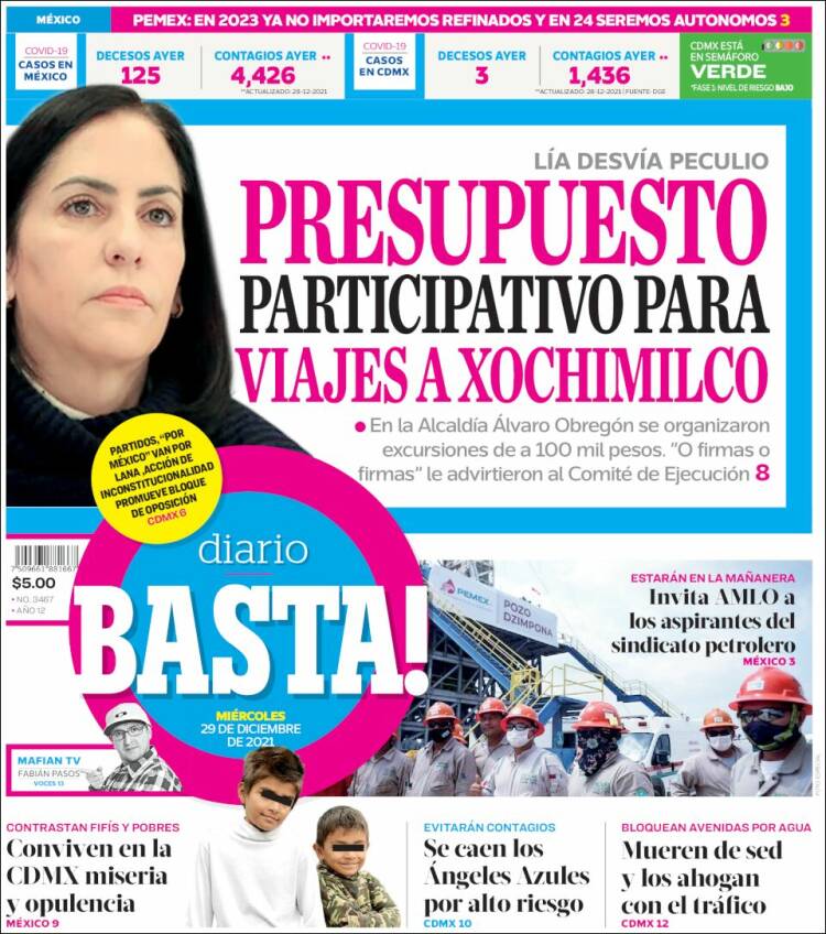 Portada de Diario Basta (M&eacute;xico)