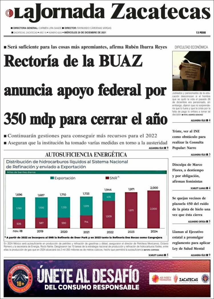Portada de Jornada de Zacatecas (M&eacute;xico)