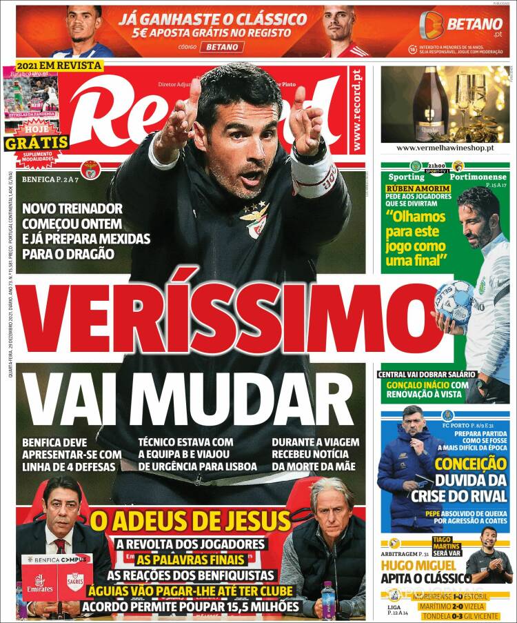 Portada de Record (Portugal)