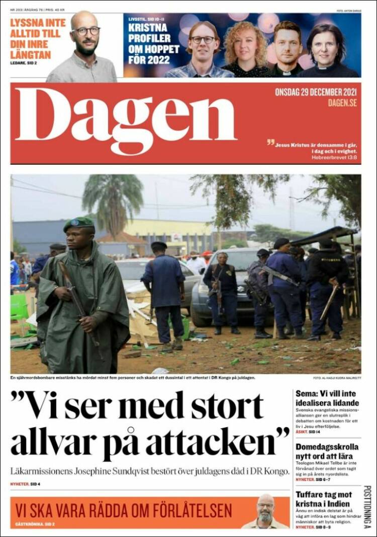 Portada de Dagen (Suecia)