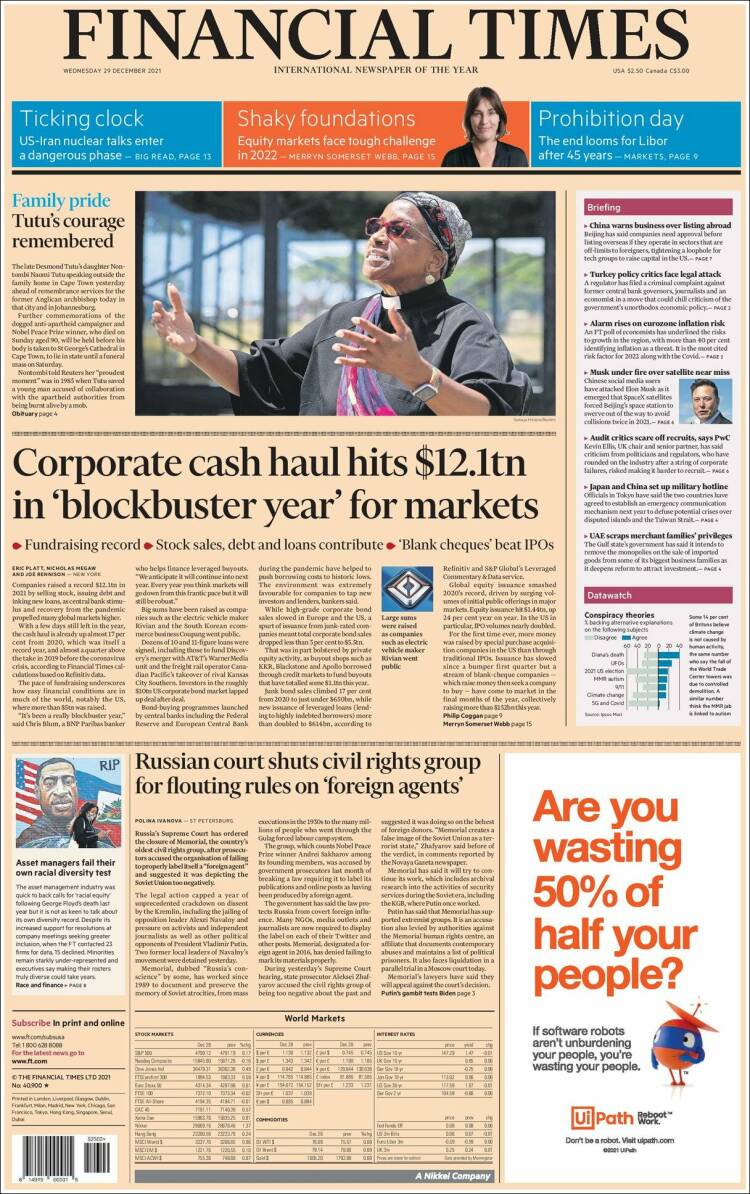 Portada de Financial Times - USA (USA)