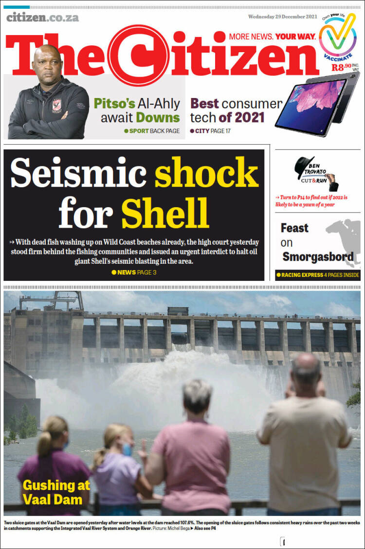 Portada de The Citizen (Sud&aacute;frica)