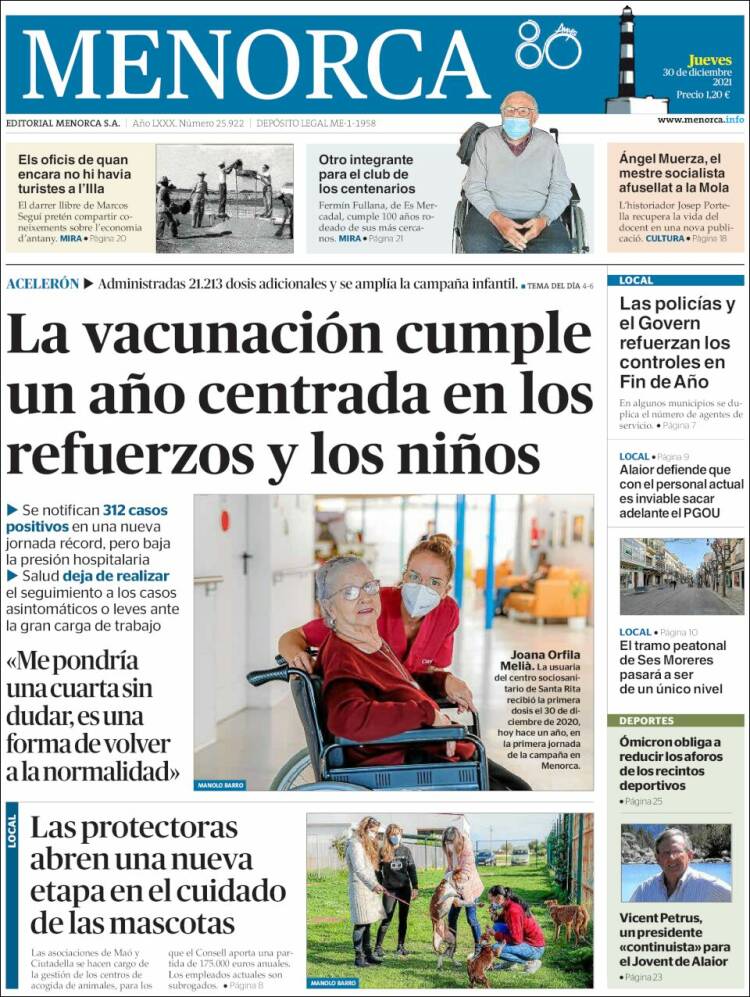 Portada de Menorca - Diario Insular (España)
