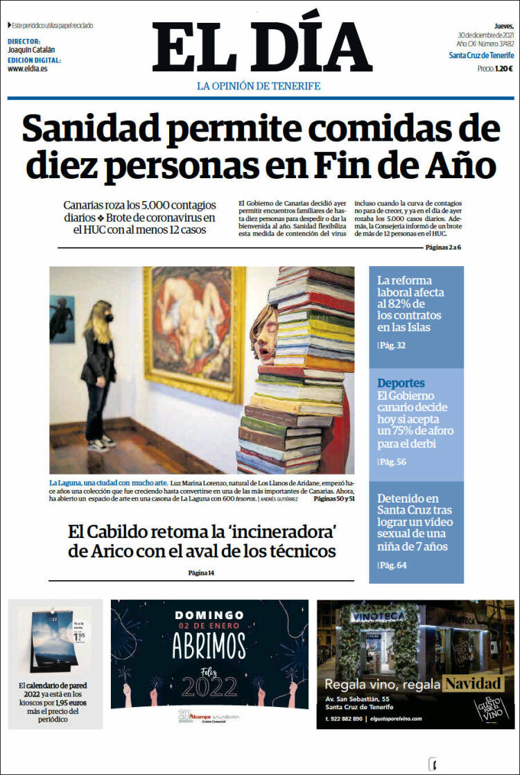 Portada de El Día (España)