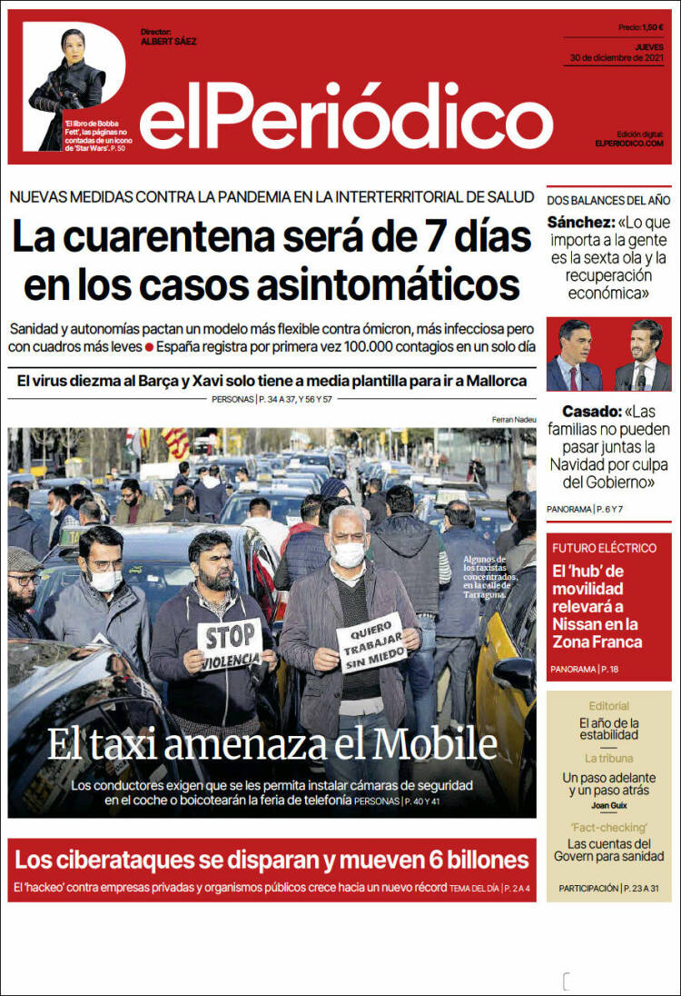 Portada de El Periódico (España)