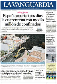 Portada de La Vanguardia (España)