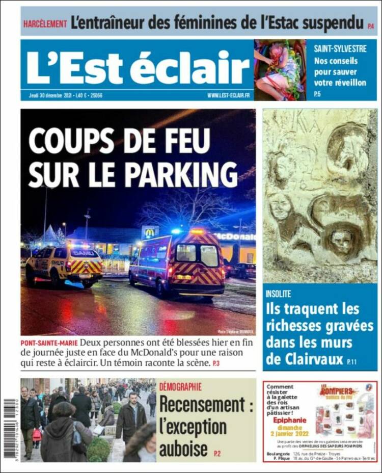 Portada de L'Est Eclair (Francia)
