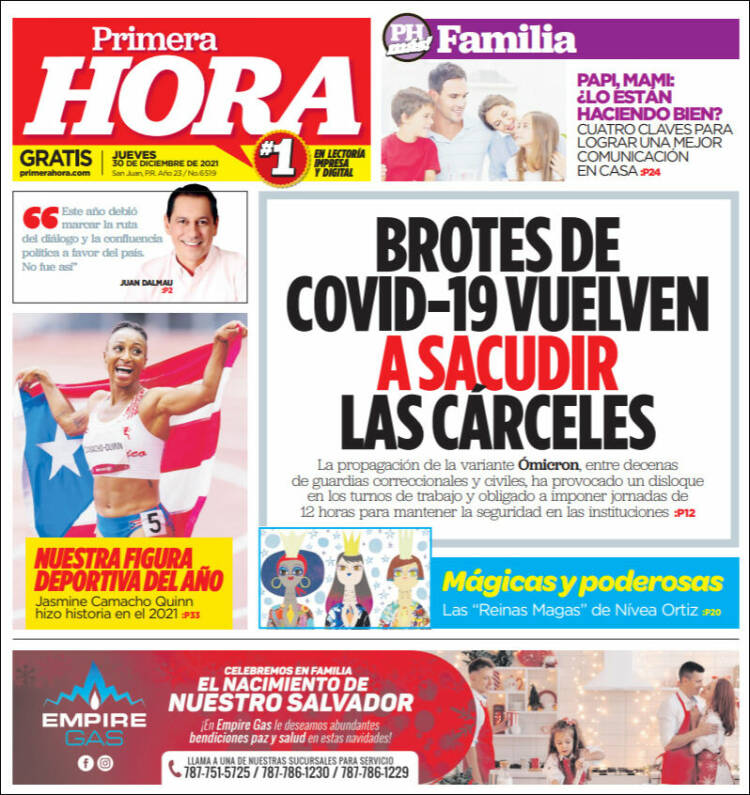 Portada de Primera Hora (Puerto Rico)