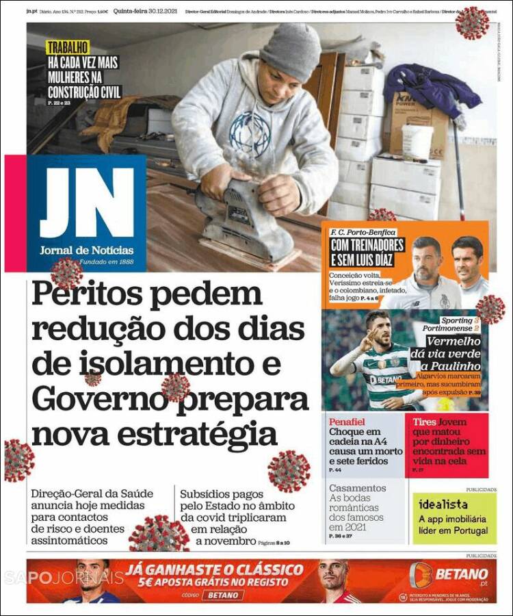 Portada de Jornal de Notícias (Portugal)