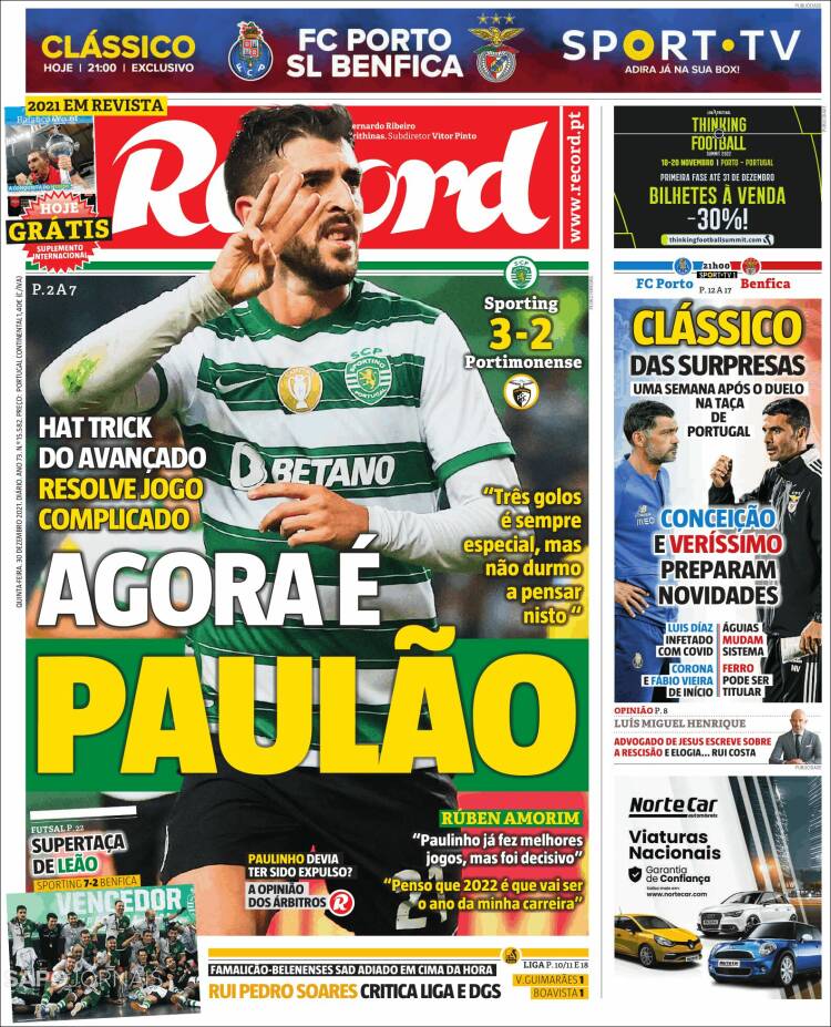 Portada de Record (Portugal)