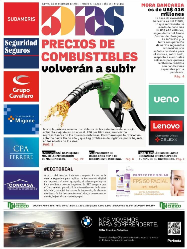 Portada de 5 Días (Paraguay)