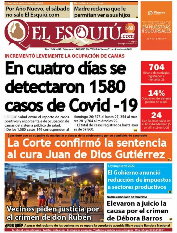 Portada de El Esquiu (Argentina)