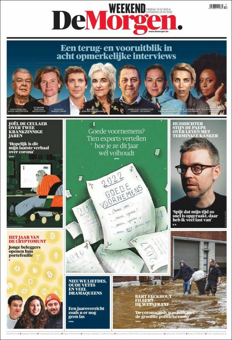 Portada de De Morgen (B&eacute;lgica)