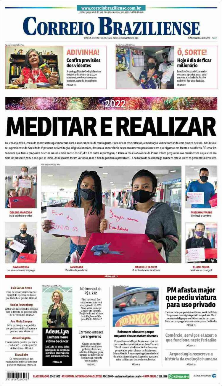 Portada de Correio Braziliense (Brasil)