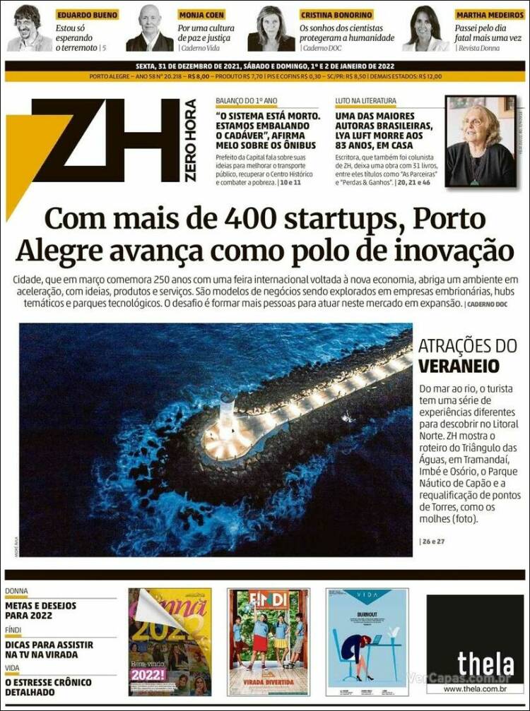 Portada de Zero Hora (Brasil)
