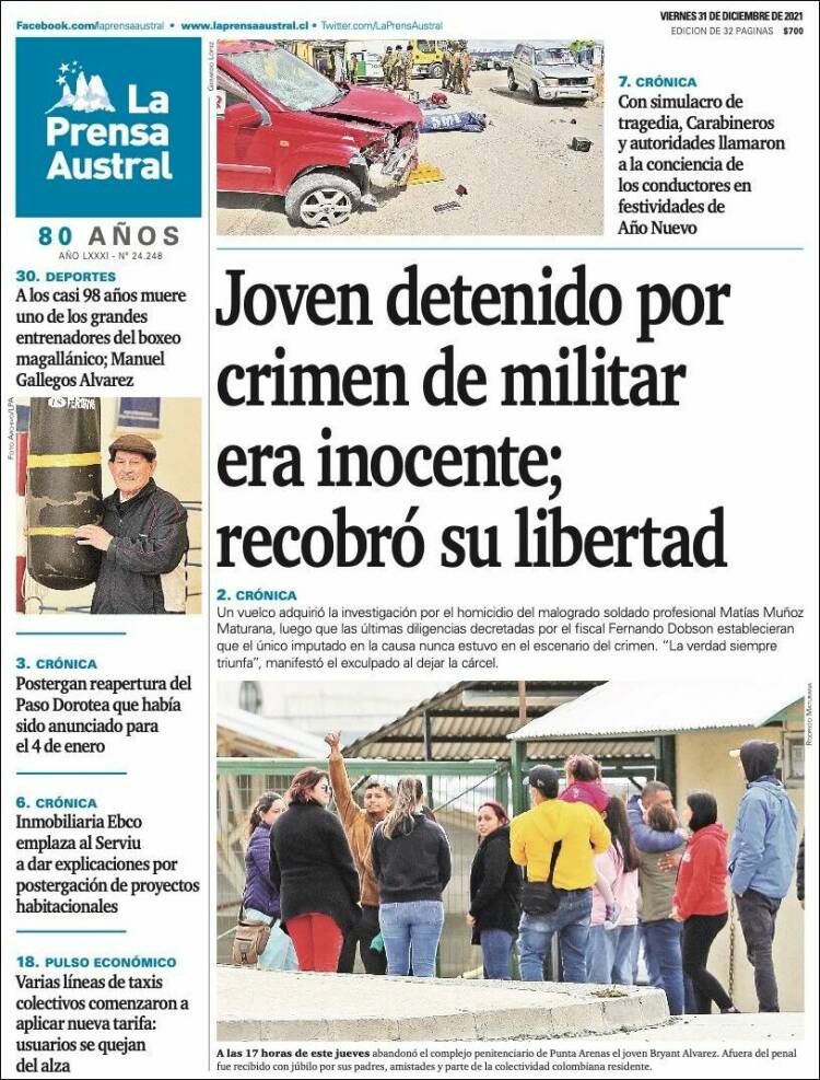 Portada de El Magallanes (Chile)