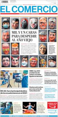 Portada de El Comercio (Ecuador)