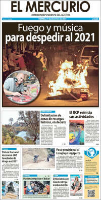 Portada de Diario El Mercurio (Ecuador)