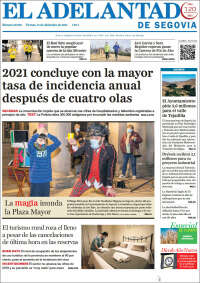 Portada de El Adelantado de Segovia (España)
