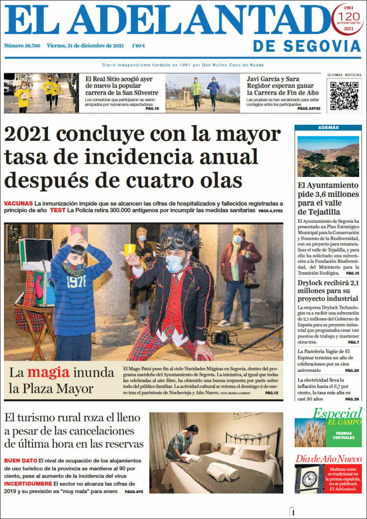 Portada de El Adelantado de Segovia (España)