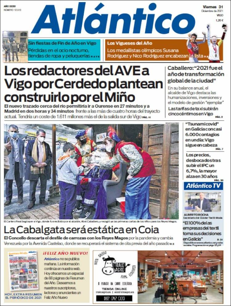 Portada de Atlántico Diario (España)