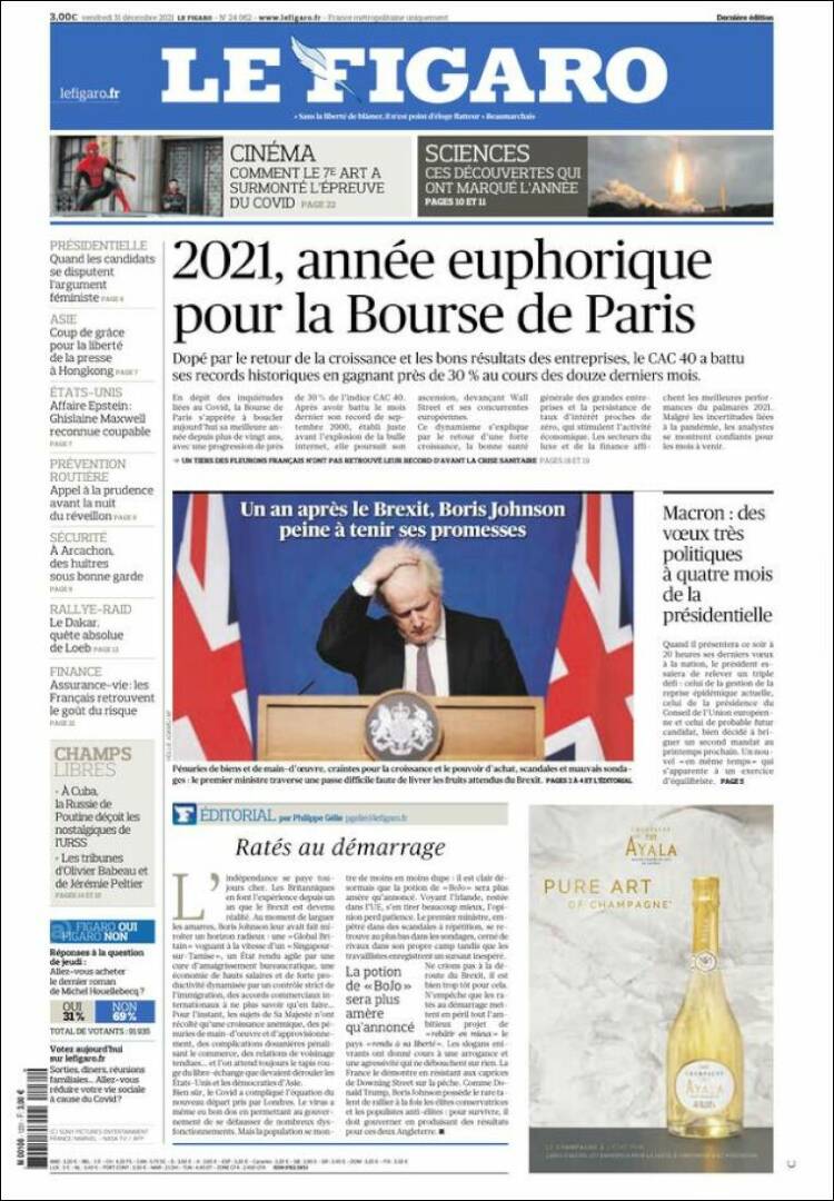 Portada de Le Figaro (Francia)