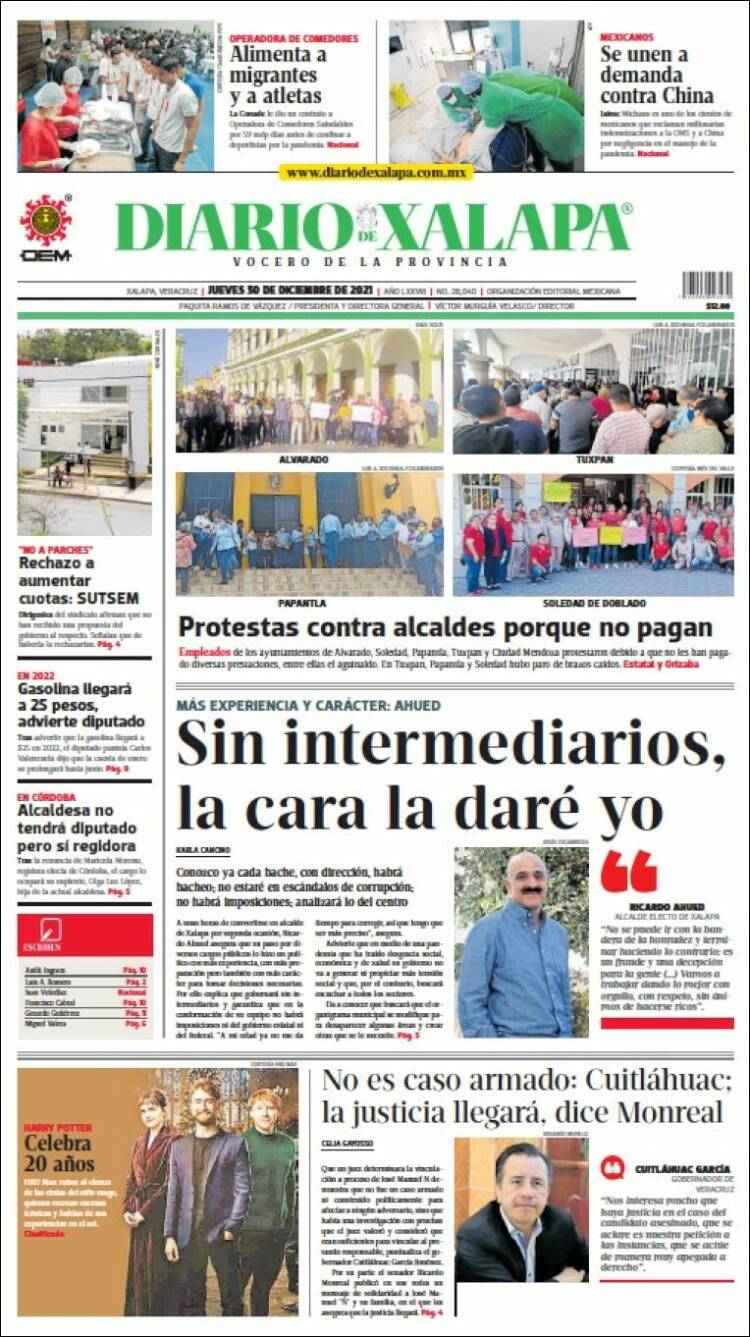 Portada de Diario de Xalapa (México)