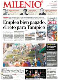 Portada de Milenio - Tamaulipas (México)