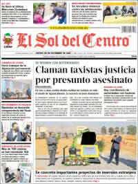 Portada de El Sol del Centro (México)