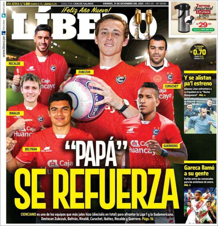 Portada de Líbero (Per&uacute;)