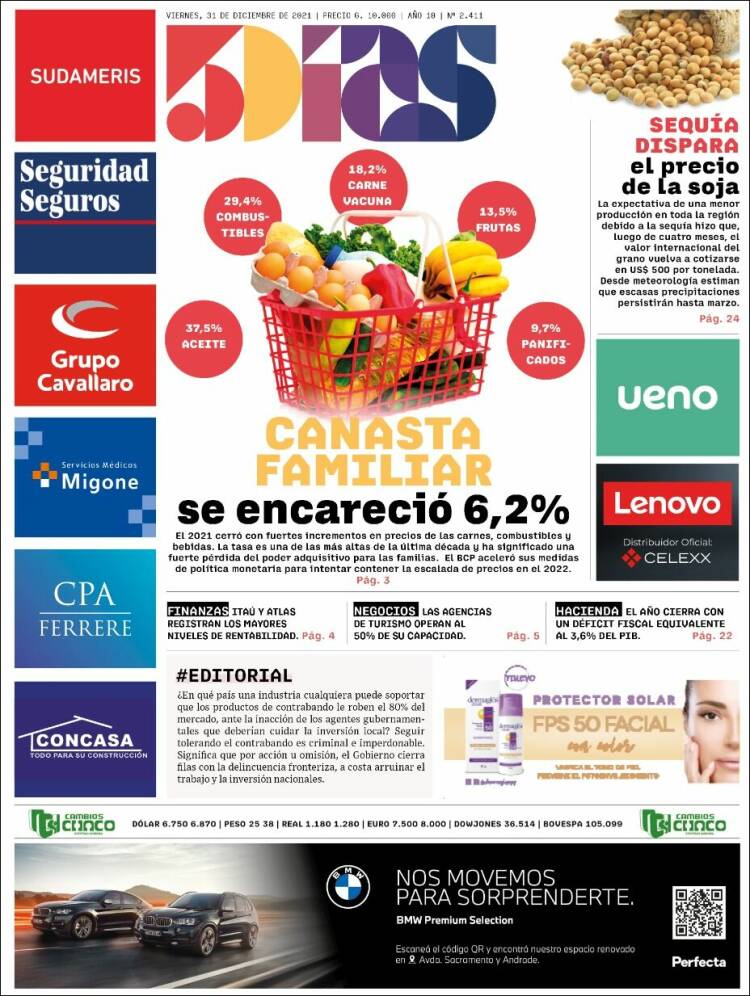 Portada de 5 Días (Paraguay)