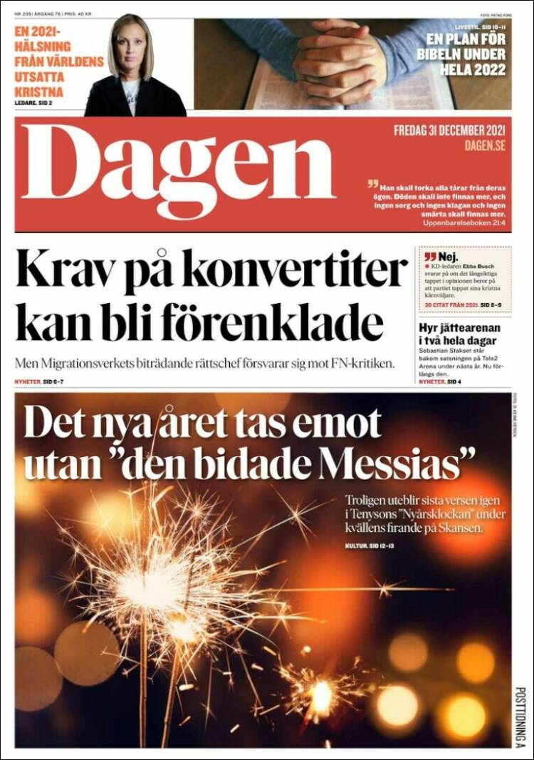 Portada de Dagen (Suecia)