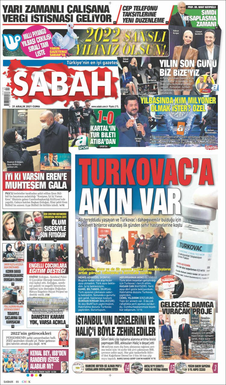 Portada de Sabah (Turqu&iacute;a)