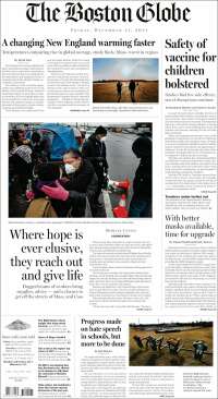 Portada de Boston Globe (USA)