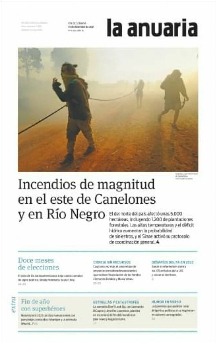 Portada de La Diaria (Uruguay)