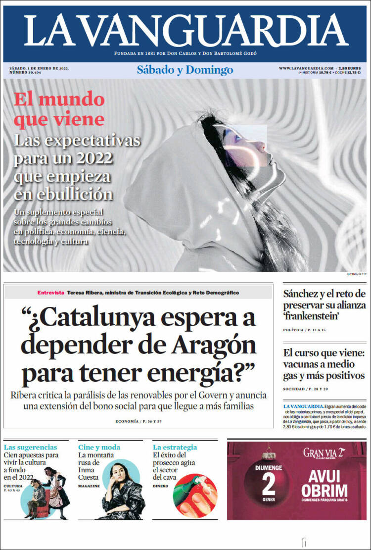 Portada de La Vanguardia (España)