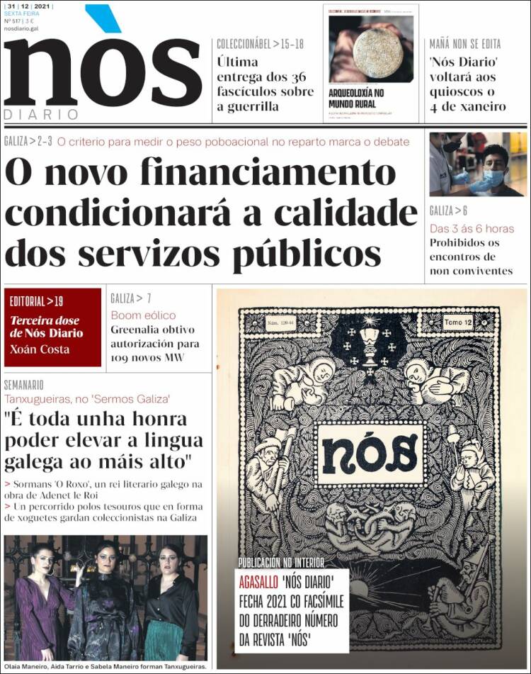 Portada de Nòs Diario (España)