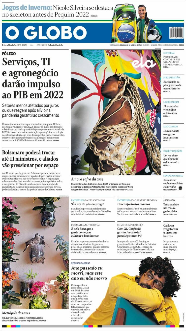 Portada de O Globo (Brasil)