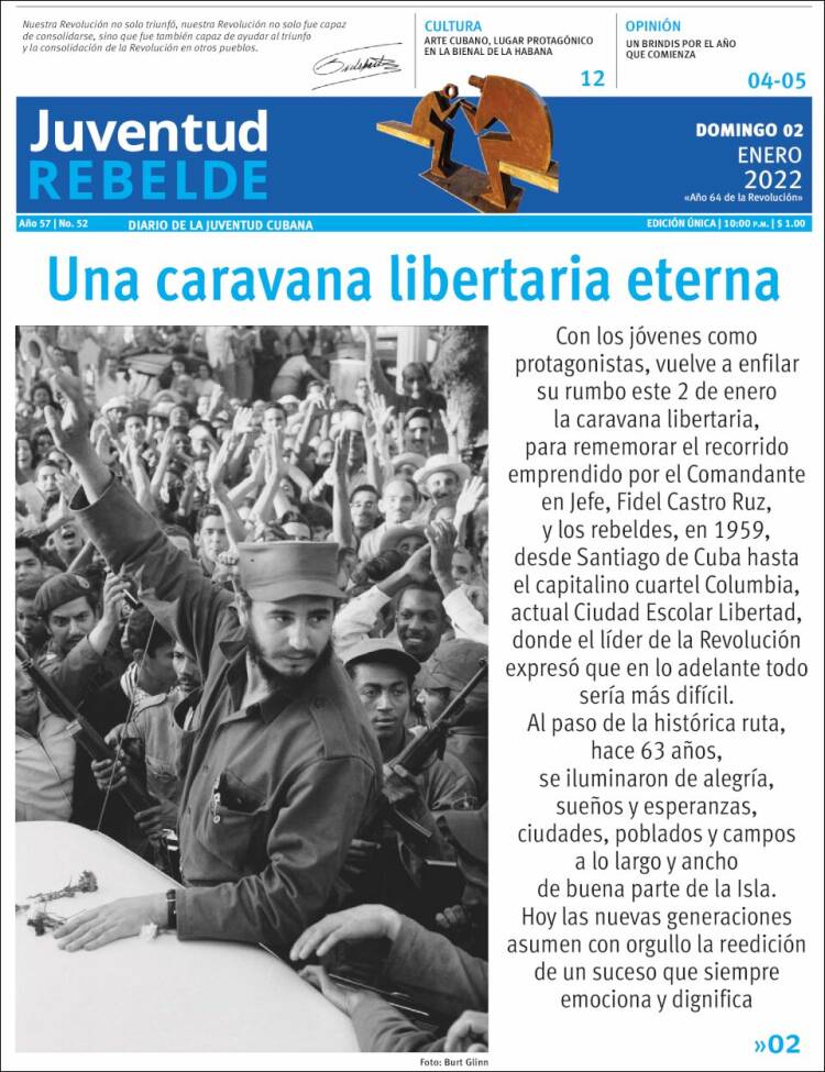 Portada de Juventud Rebelde (Cuba)