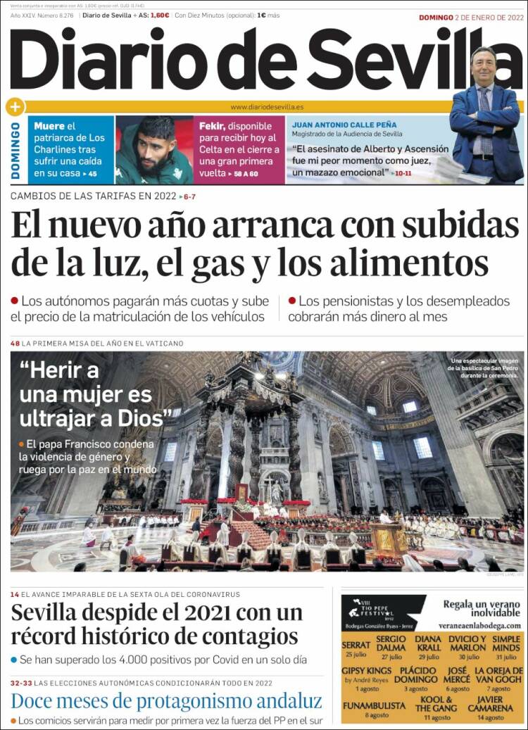 Portada de Diario de Sevilla (España)