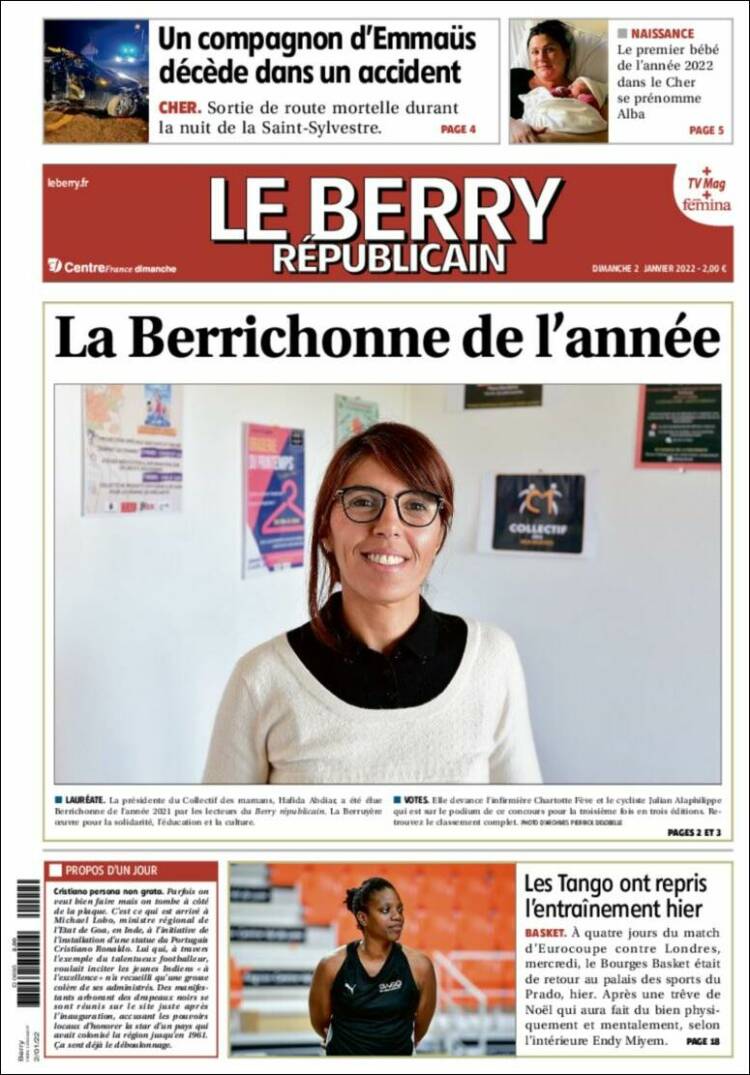 Portada de Berry Republicain (Francia)