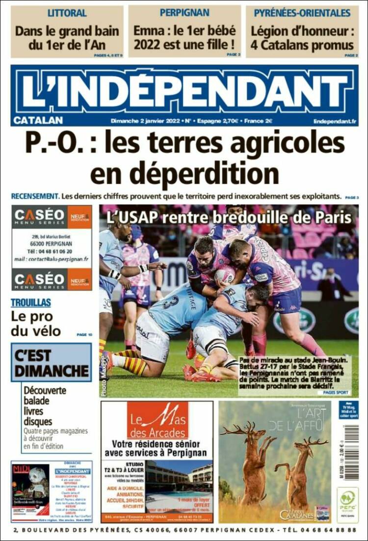 Portada de Le Indépendant (France)