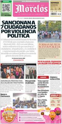 Portada de Diario de Morelos (Mexico)