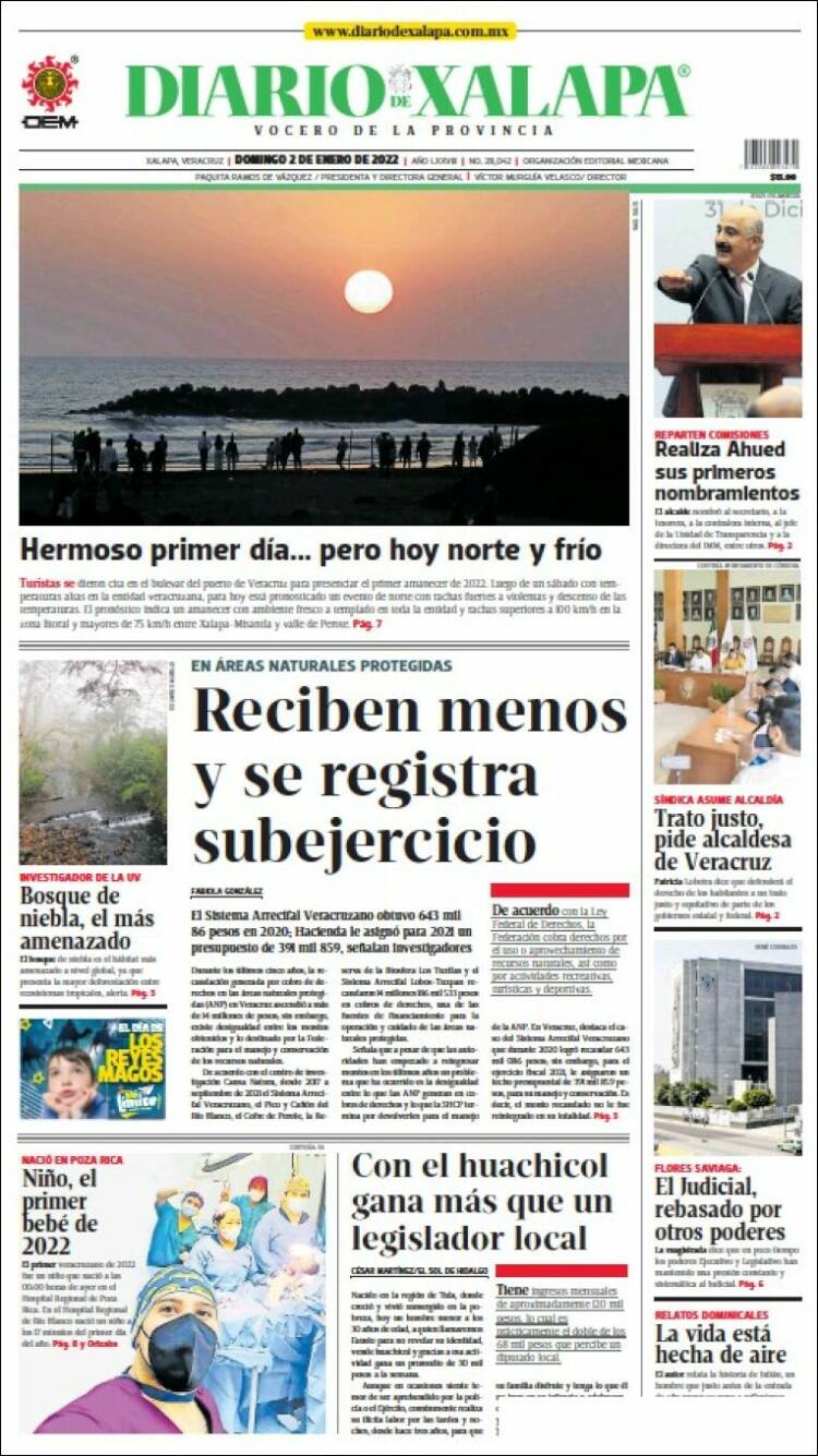 Portada de Diario de Xalapa (Mexico)