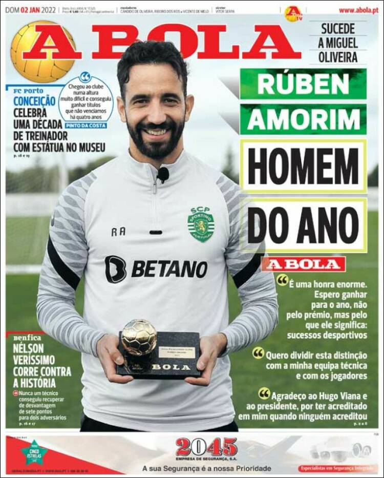 Portada de A Bola (Portugal)