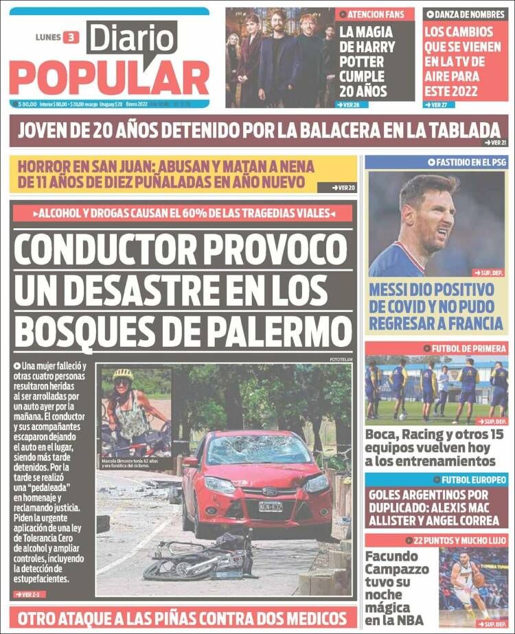 Portada de Diario Popular (Argentina)