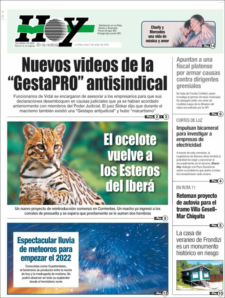 Portada de Diario Hoy (Argentina)