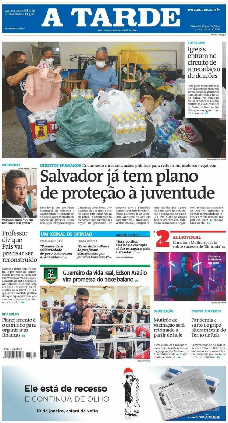 Portada de Diário A Tarde (Brasil)