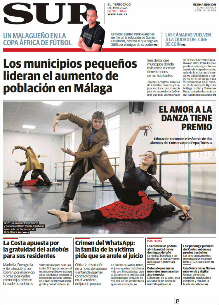 Portada de Diario el Sur (Spain)